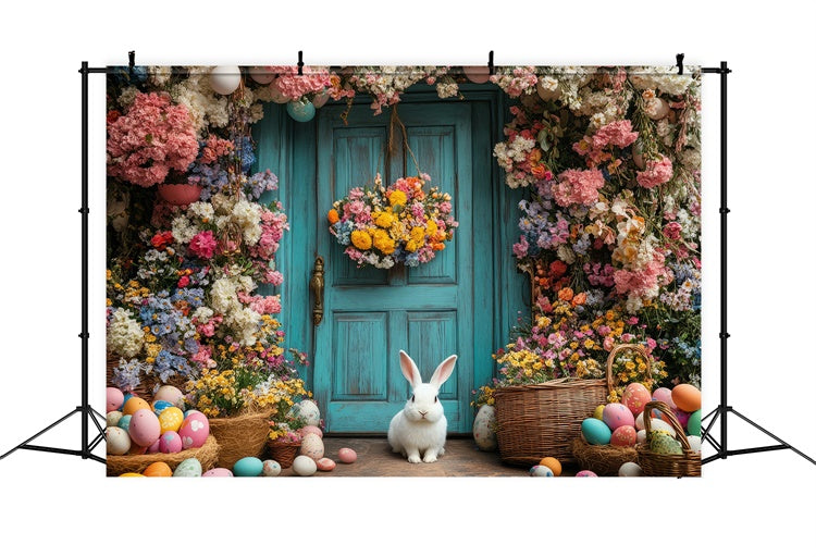Ostern Backdrop Buntes Ei Blume Eingang Backdrop TWW3-49