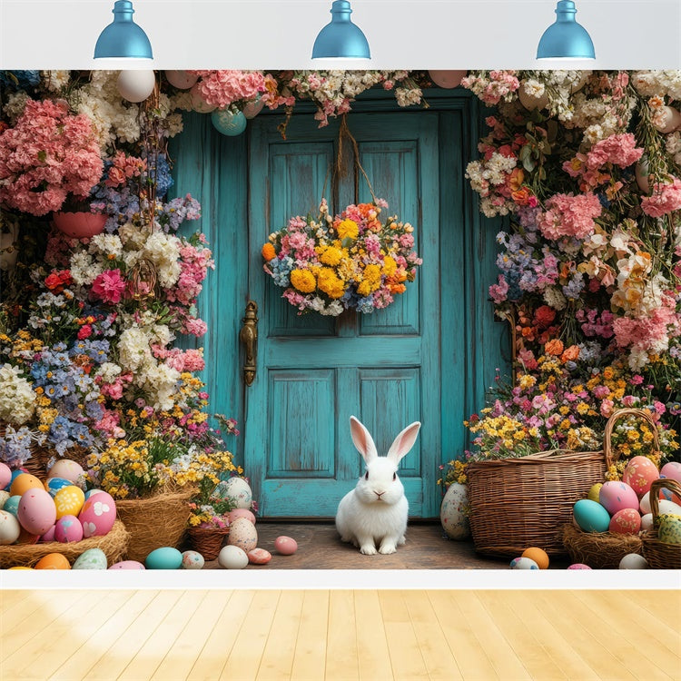 Ostern Backdrop Buntes Ei Blume Eingang Backdrop TWW3-49