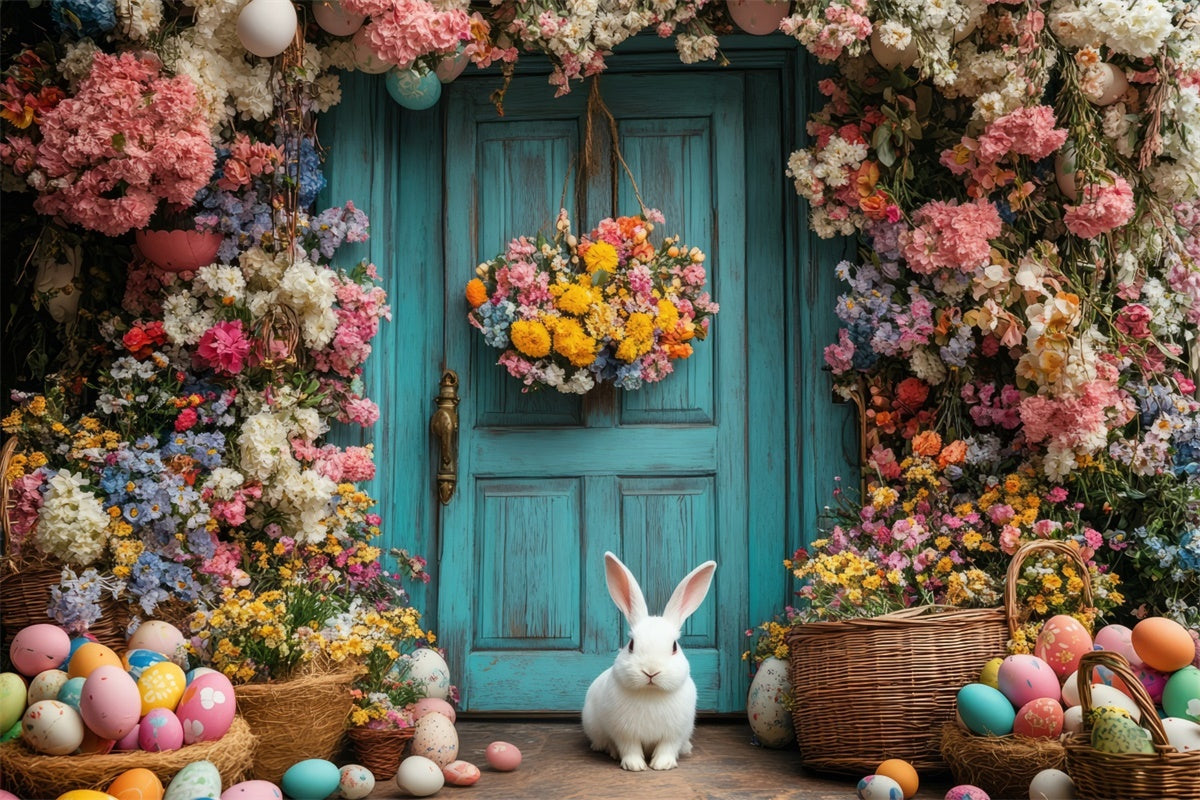 Ostern Backdrop Buntes Ei Blume Eingang Backdrop TWW3-49