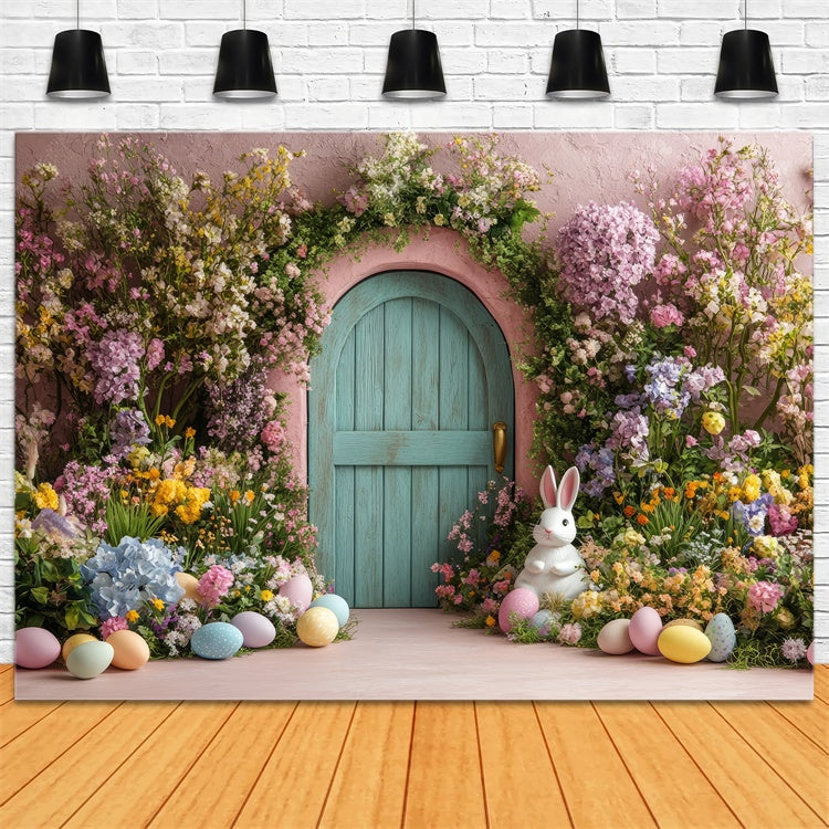 Ostern Bildideen Pastell Ei Blume Torbogen Hintergrund TWW3-50