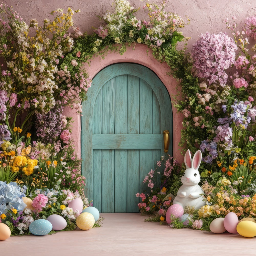 Ostern Bildideen Pastell Ei Blume Torbogen Hintergrund TWW3-50