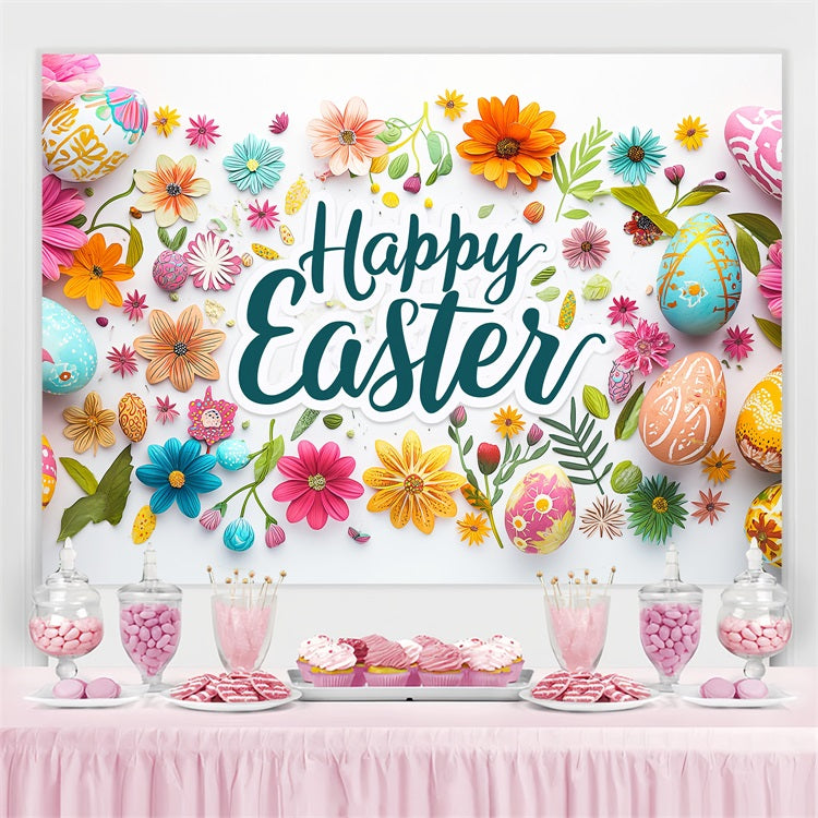 Osterei-Hintergrundkulisse Florales Ei Personalisierte Kulisse TWW3-55