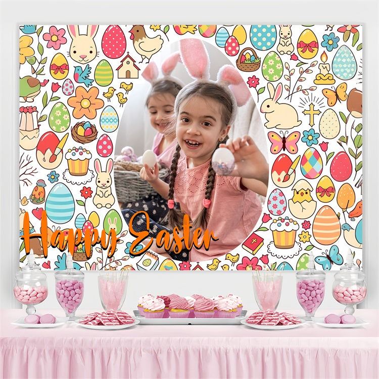 Ostern Backdrop Ei Hase Muster Personalisierte Backdrop TWW3-62