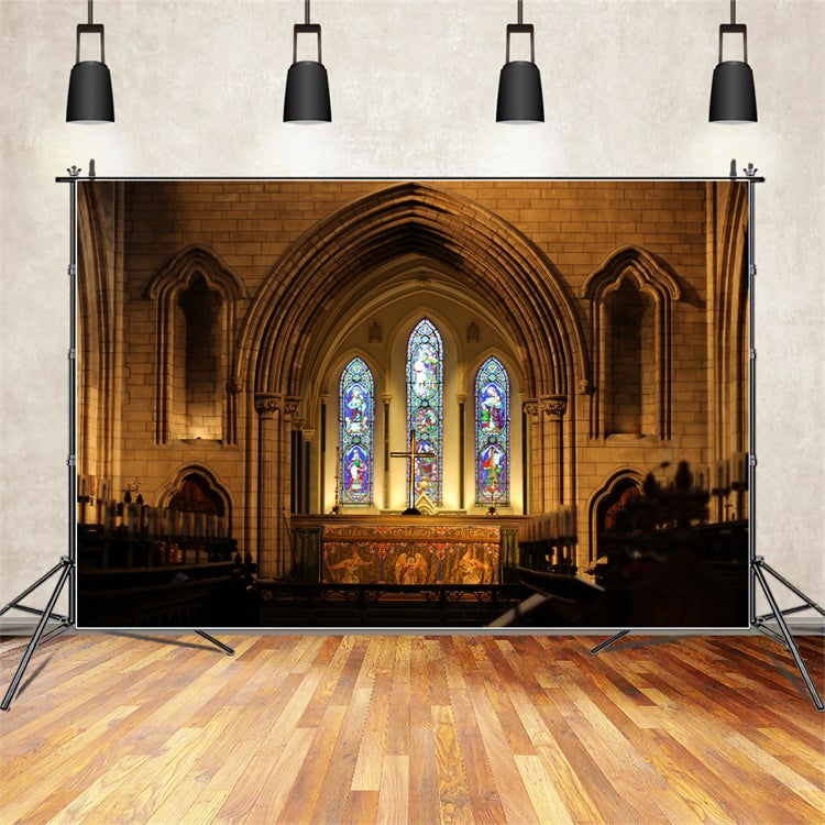 Ostern Backdrops für Kirche Gothic Kirche Heiliger Altar Backdrop TWW3-7