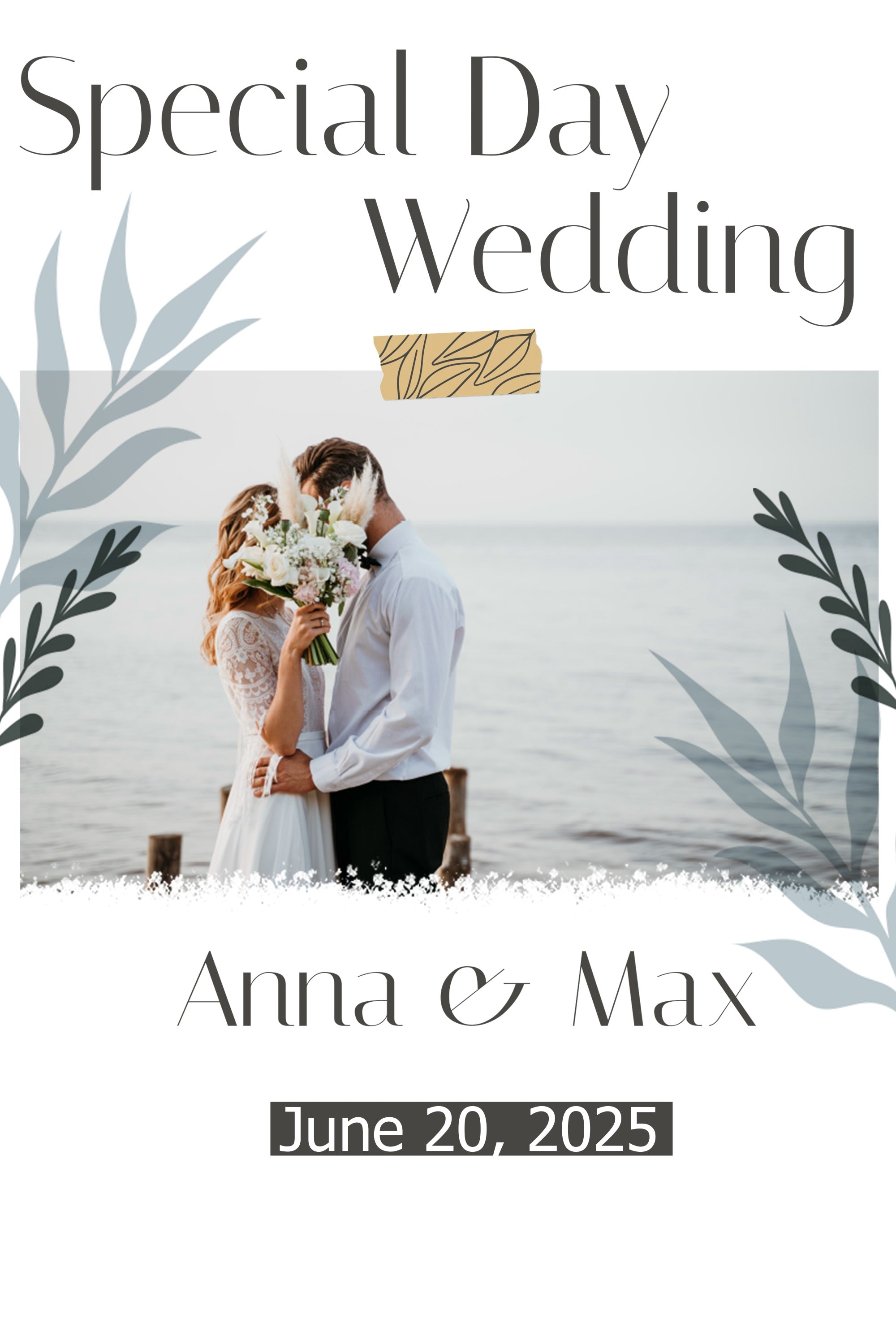 Backdrop Hochzeit Besonderer Tag Personalisierte Backdrop TWW3-94