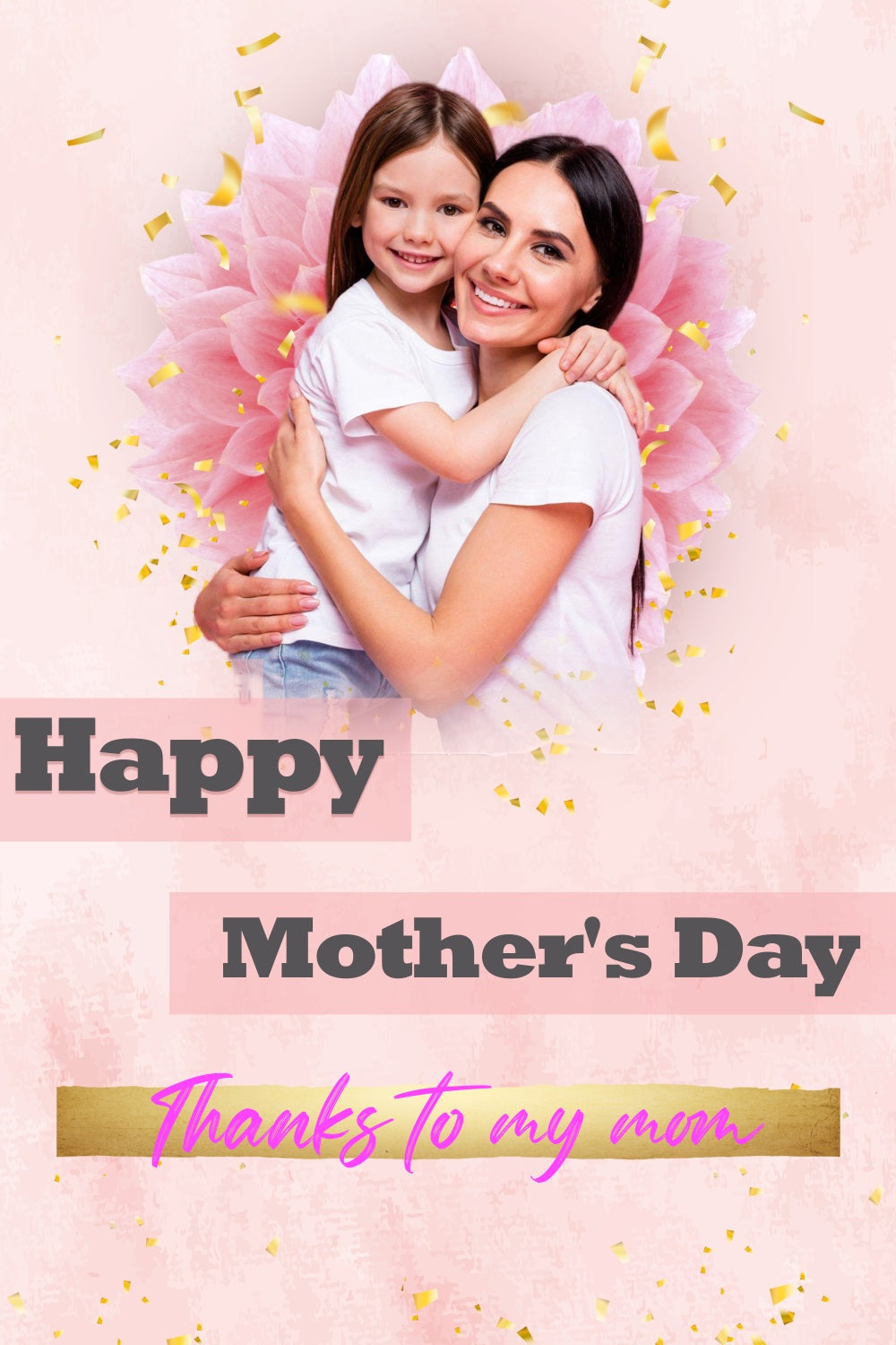 Mothers Day Foto Backdrops Vintage Rosa Rahmen Benutzerdefinierte Backdrop TWW4-16