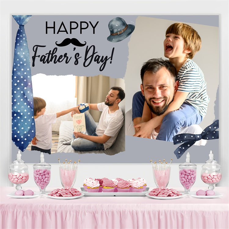 Vatertag Fotokulisse Aquarell Krawatte Geschenk Personalisierte Kulisse TWW4-80