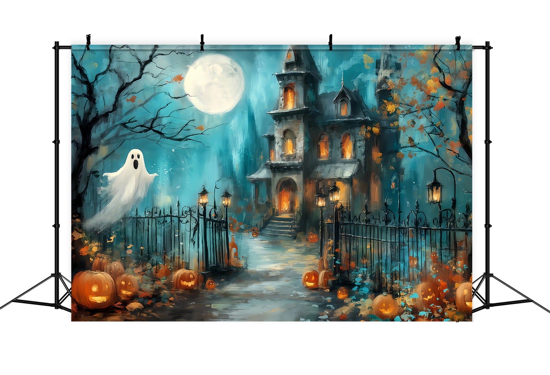 Spukhauskulisse Spukhaus Geisterpfad Halloween-Kulisse TWW510-11