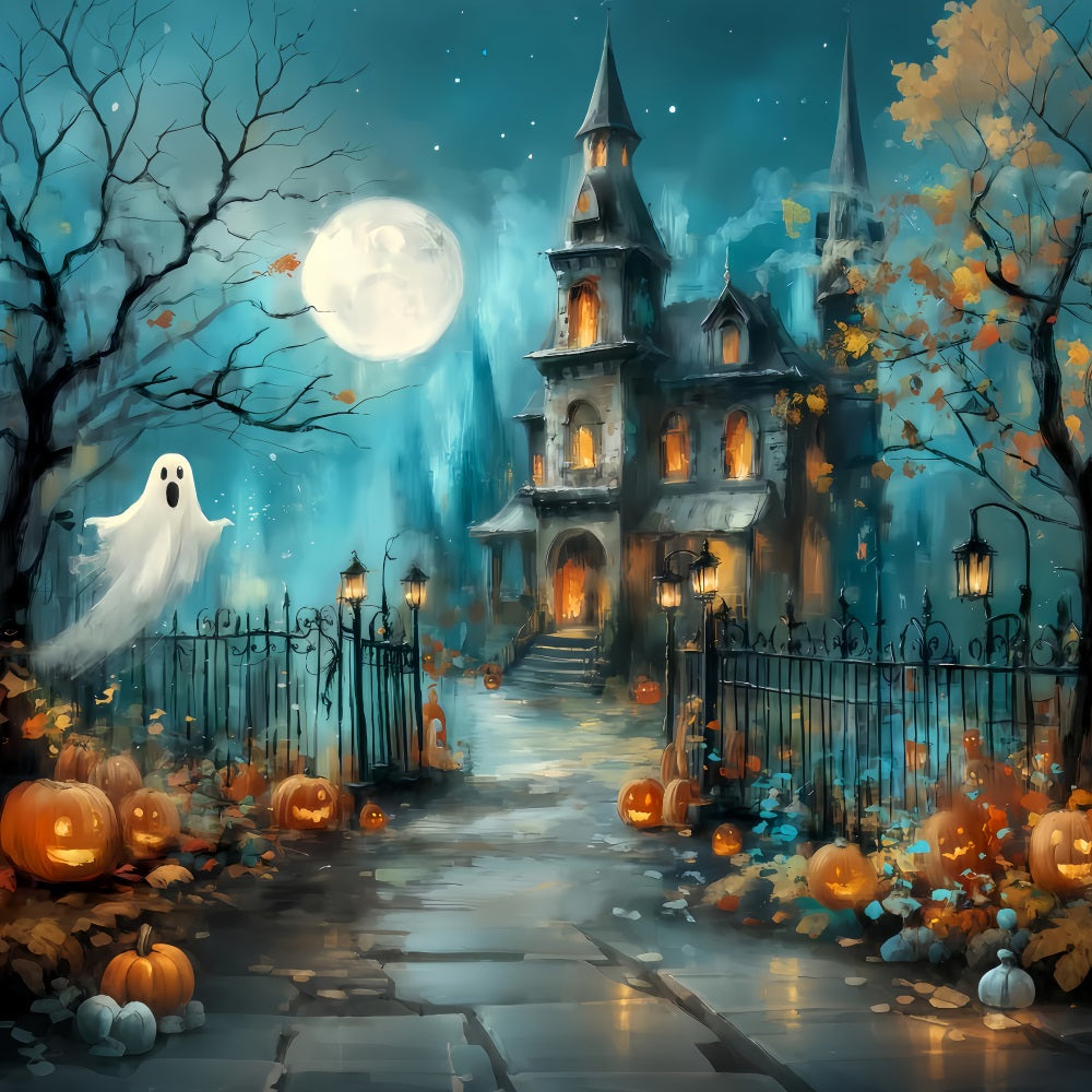 Spukhauskulisse Spukhaus Geisterpfad Halloween-Kulisse TWW510-11