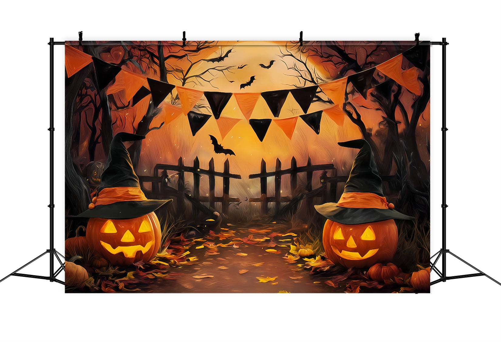 Halloween-Farbkulisse Hexenhut K¨¹rbis-Tor Halloween-Fotokulisse TWW510-43
