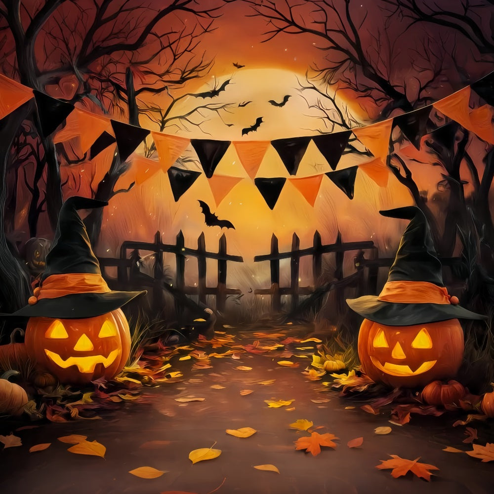 Halloween-Farbkulisse Hexenhut K¨¹rbis-Tor Halloween-Fotokulisse TWW510-43