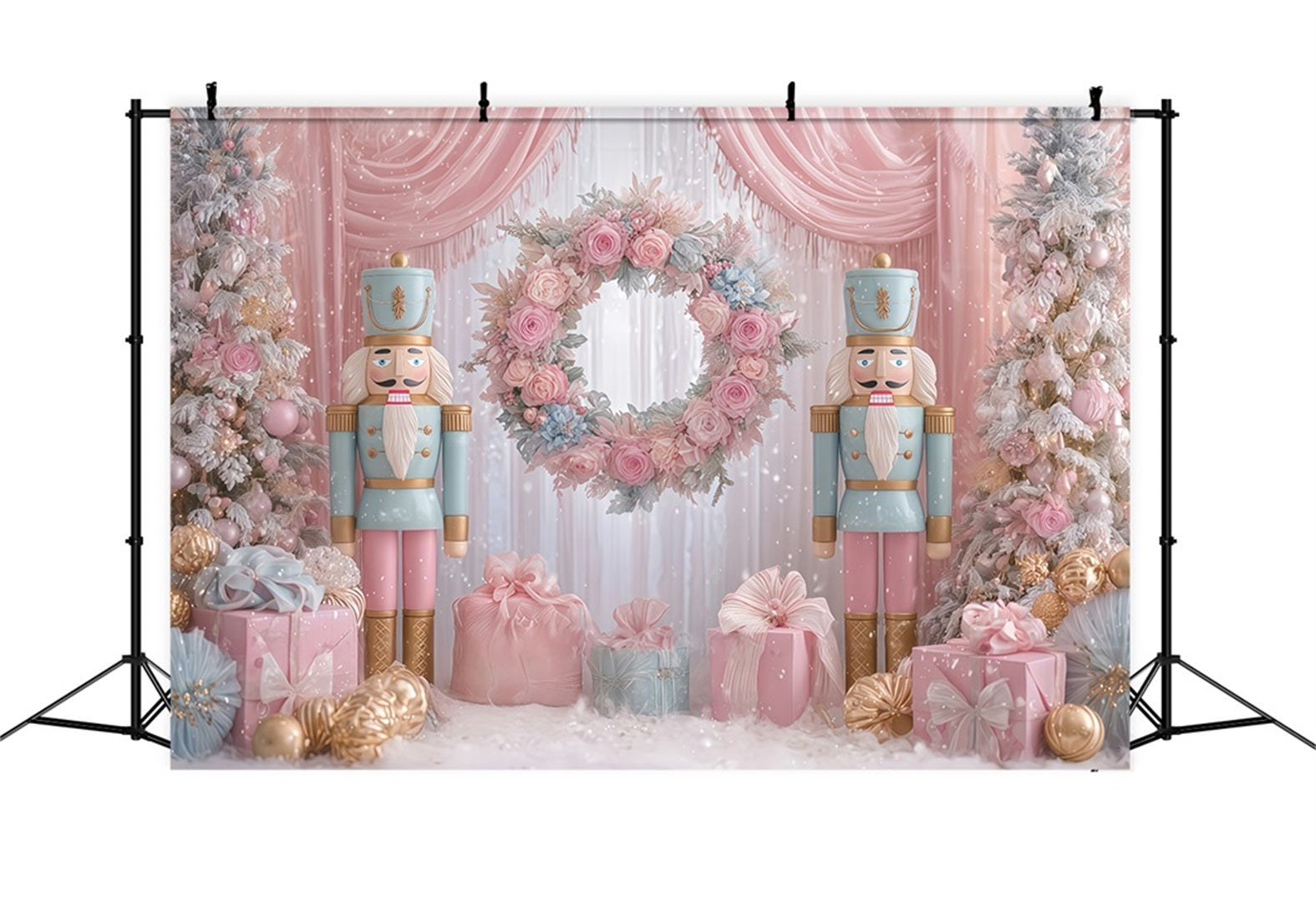 Hintergr¨¹nde ?Nussknacker¡° Rosa Nussknacker Geschenk Wunderland Weihnachtshintergr¨¹nde TWW510-65