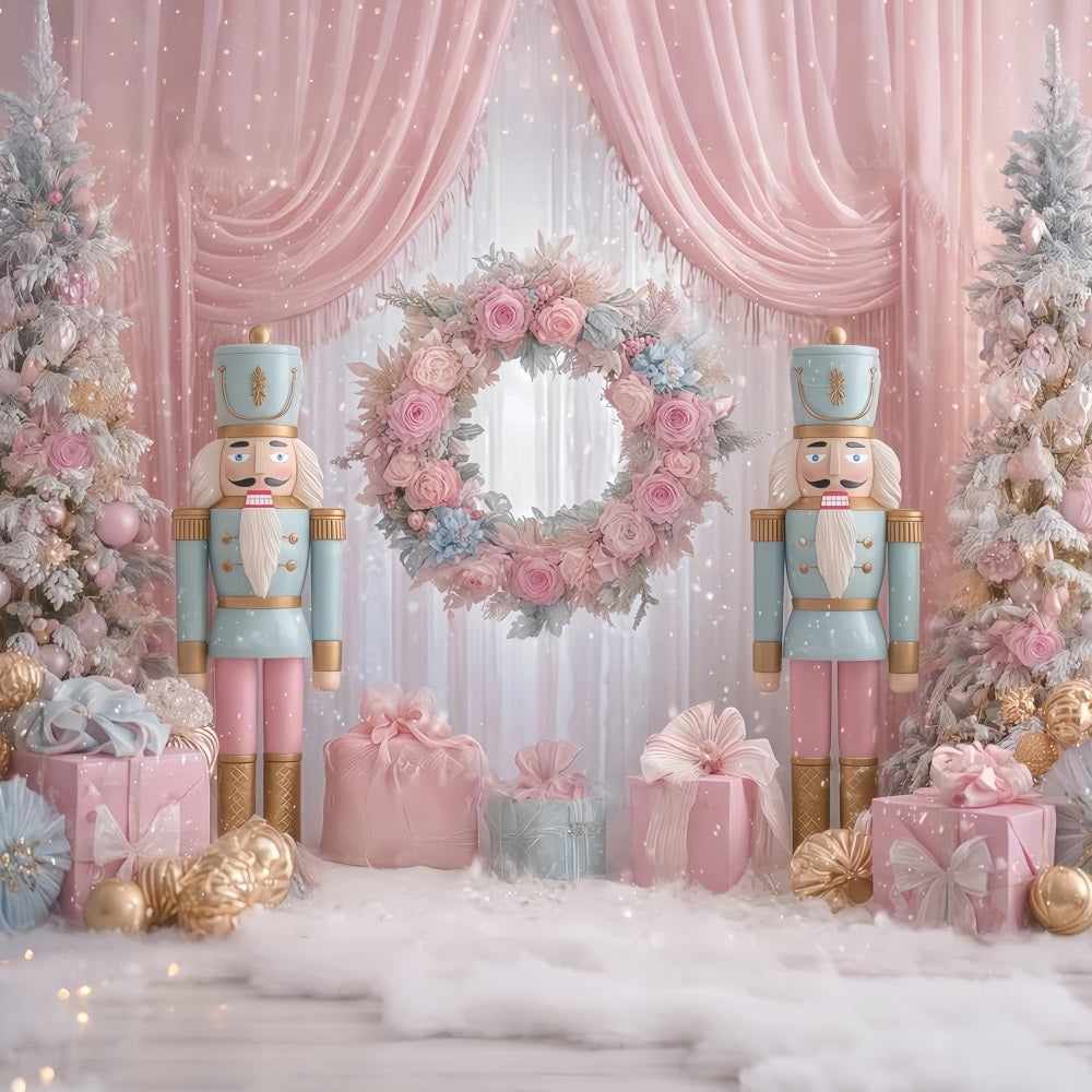 Hintergr¨¹nde ?Nussknacker¡° Rosa Nussknacker Geschenk Wunderland Weihnachtshintergr¨¹nde TWW510-65