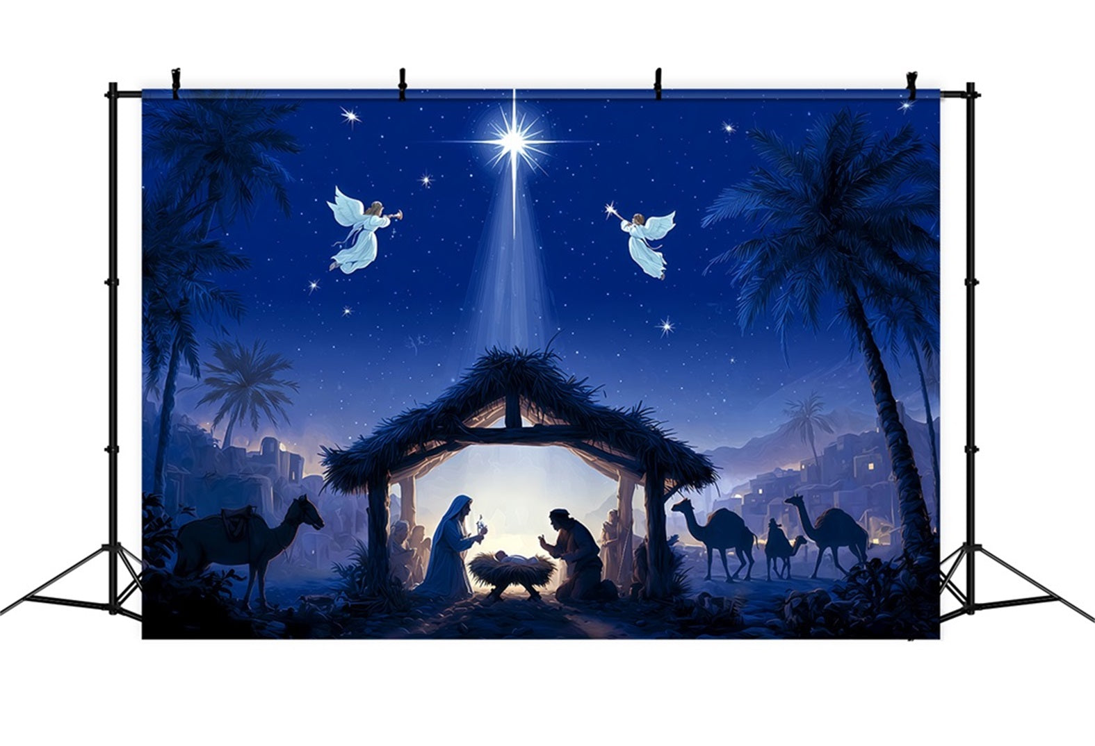 Krippen-Hintergrund Heilige Nacht Krippenstern Weihnachts-Hintergrund TWW510-72