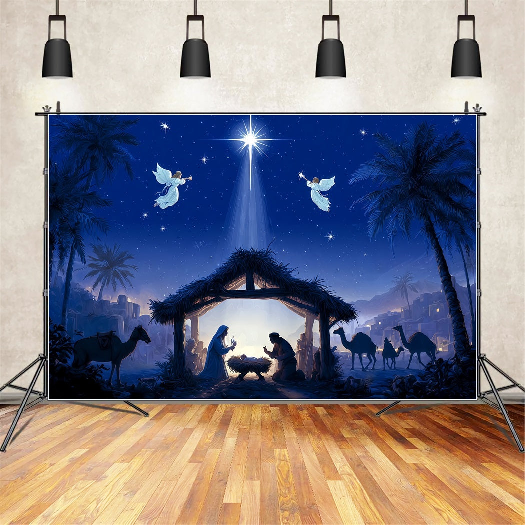 Krippen-Hintergrund Heilige Nacht Krippenstern Weihnachts-Hintergrund TWW510-72