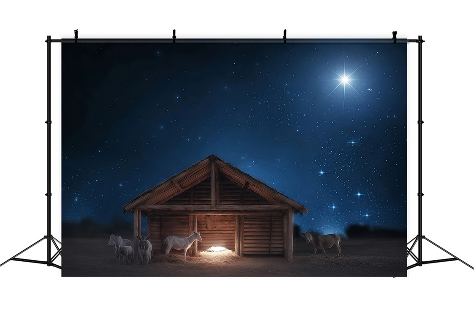 Krippen-Hintergrund Stille Nacht Krippe Leuchten Weihnachtshintergrund-Ideen TWW510-77