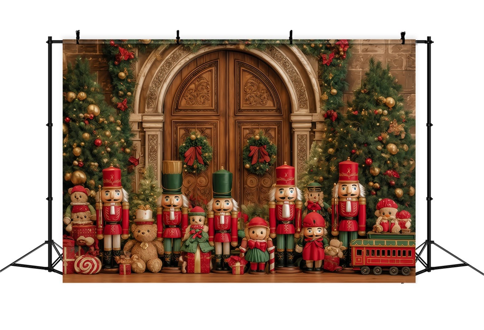 Nussknacker-Hintergr¨¹nde Nussknacker-Spielzeugsoldaten-Display Weihnachtshintergrund-Ideen TWW510-85