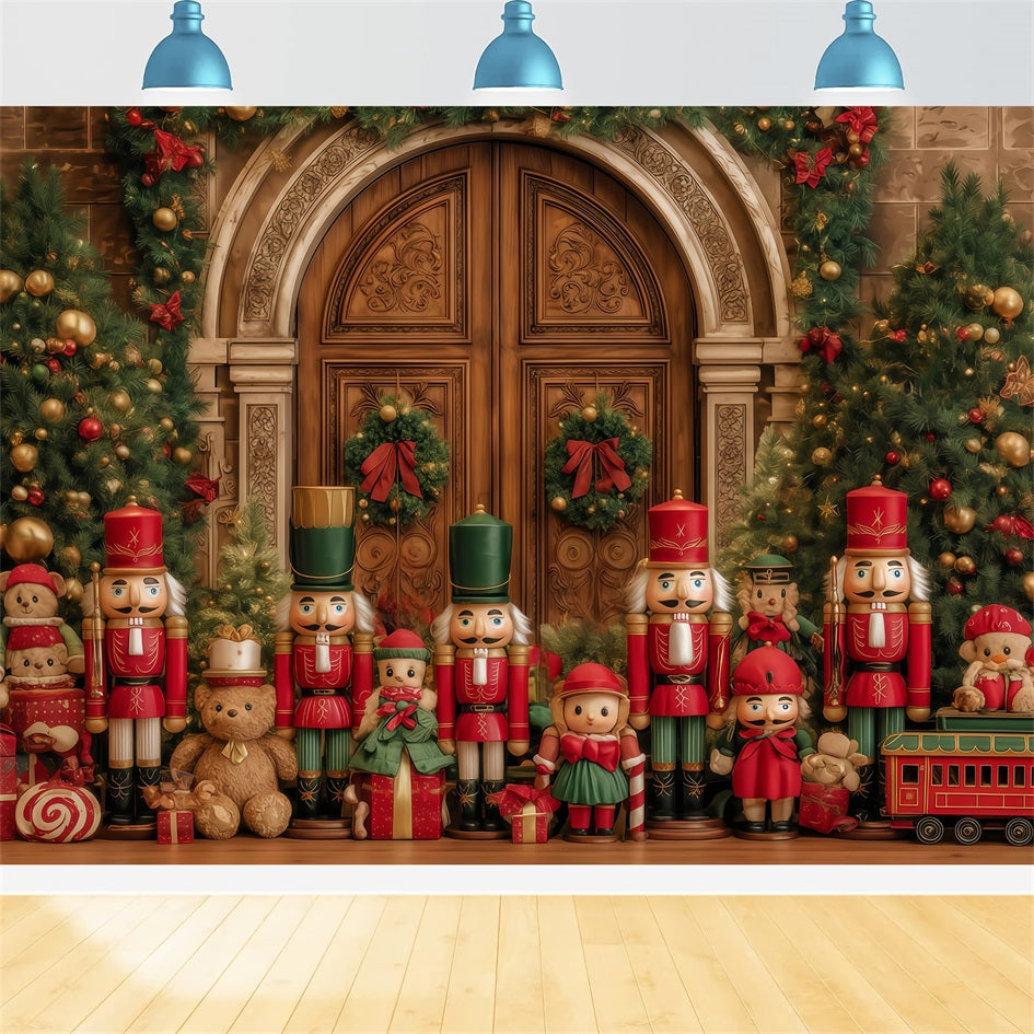 Nussknacker-Hintergr¨¹nde Nussknacker-Spielzeugsoldaten-Display Weihnachtshintergrund-Ideen TWW510-85