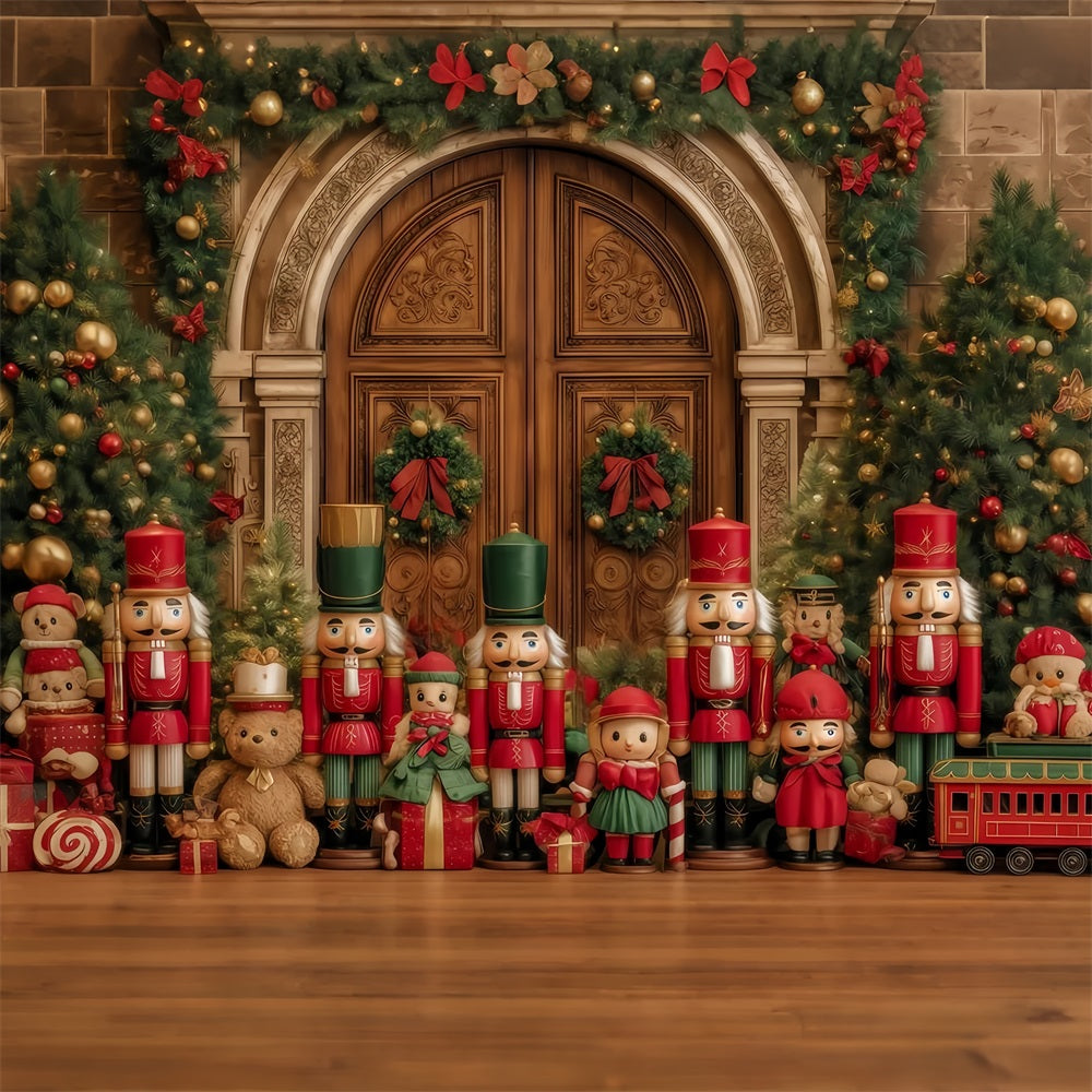 Nussknacker-Hintergr¨¹nde Nussknacker-Spielzeugsoldaten-Display Weihnachtshintergrund-Ideen TWW510-85