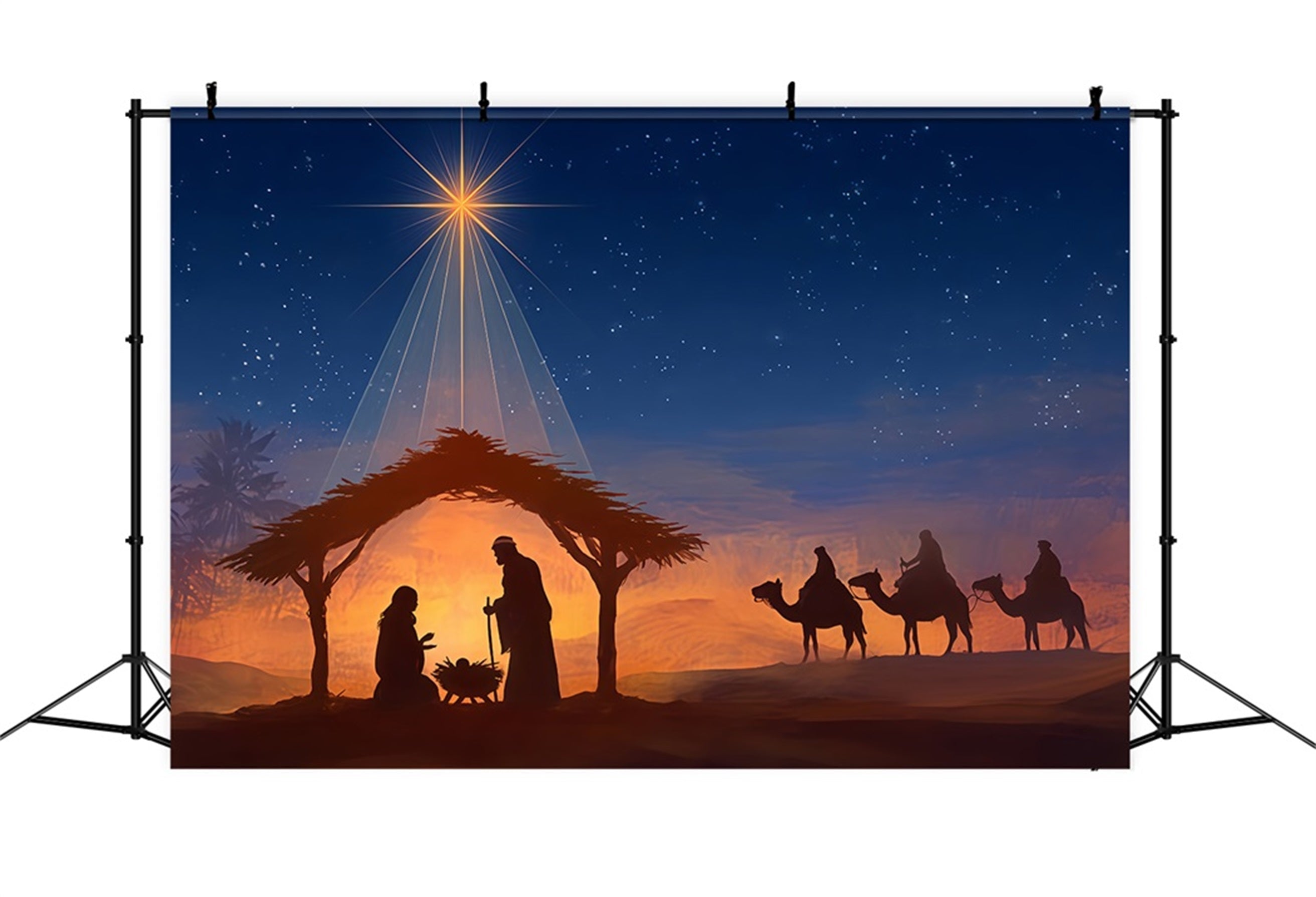 Krippen-Hintergrund Bethlehem-Stern Nachtreise Weihnachts-Hintergrund TWW510-88