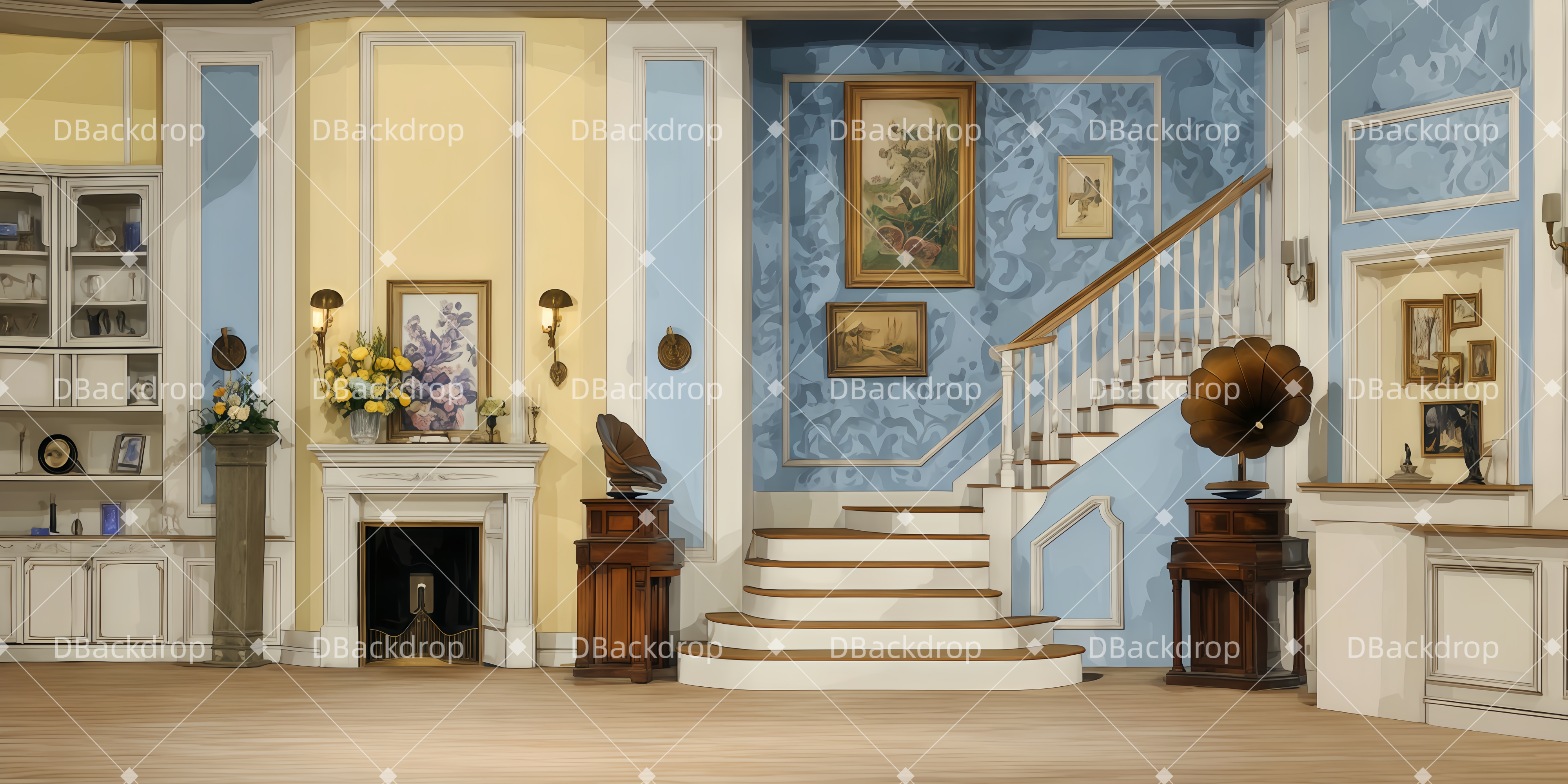 Theatervorhang offen Kinderzimmer Theater Vorhang auf TWW510-T37