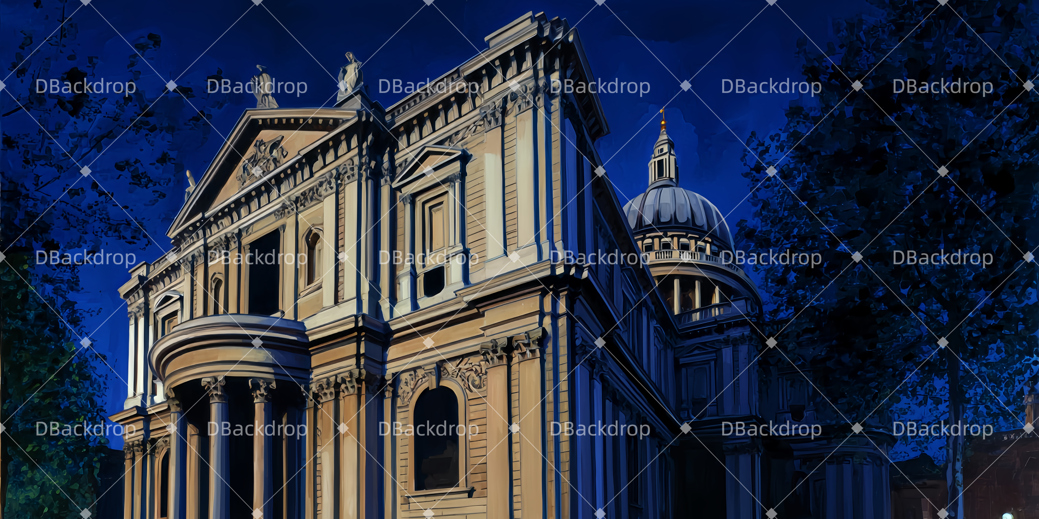 Hintergrund Theater Vorhang Treppen der St. Paul’s Cathedral Theater Backdrop TWW510-T43