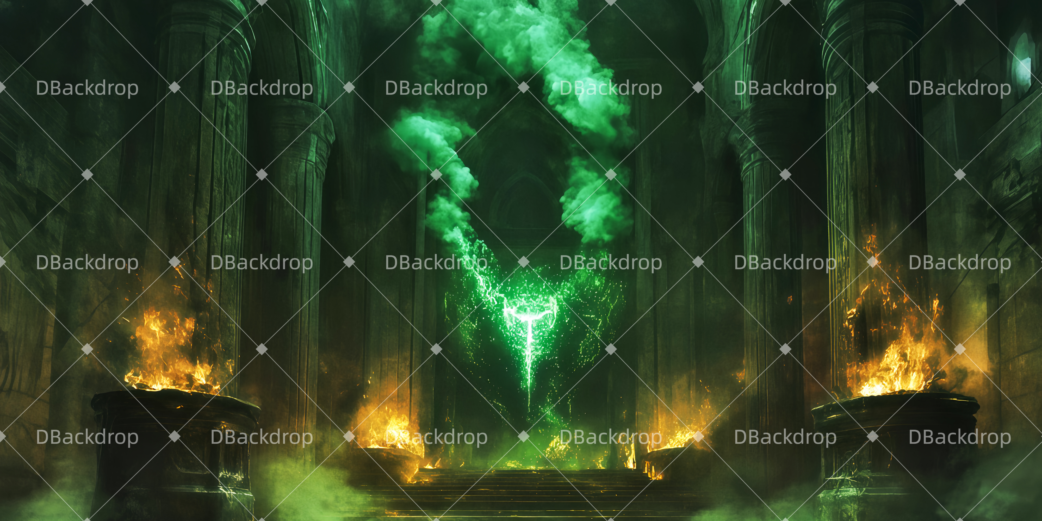 Vintage Theater Backdrop Die Kammer des Zauberers Theaterwand TWW511-T130