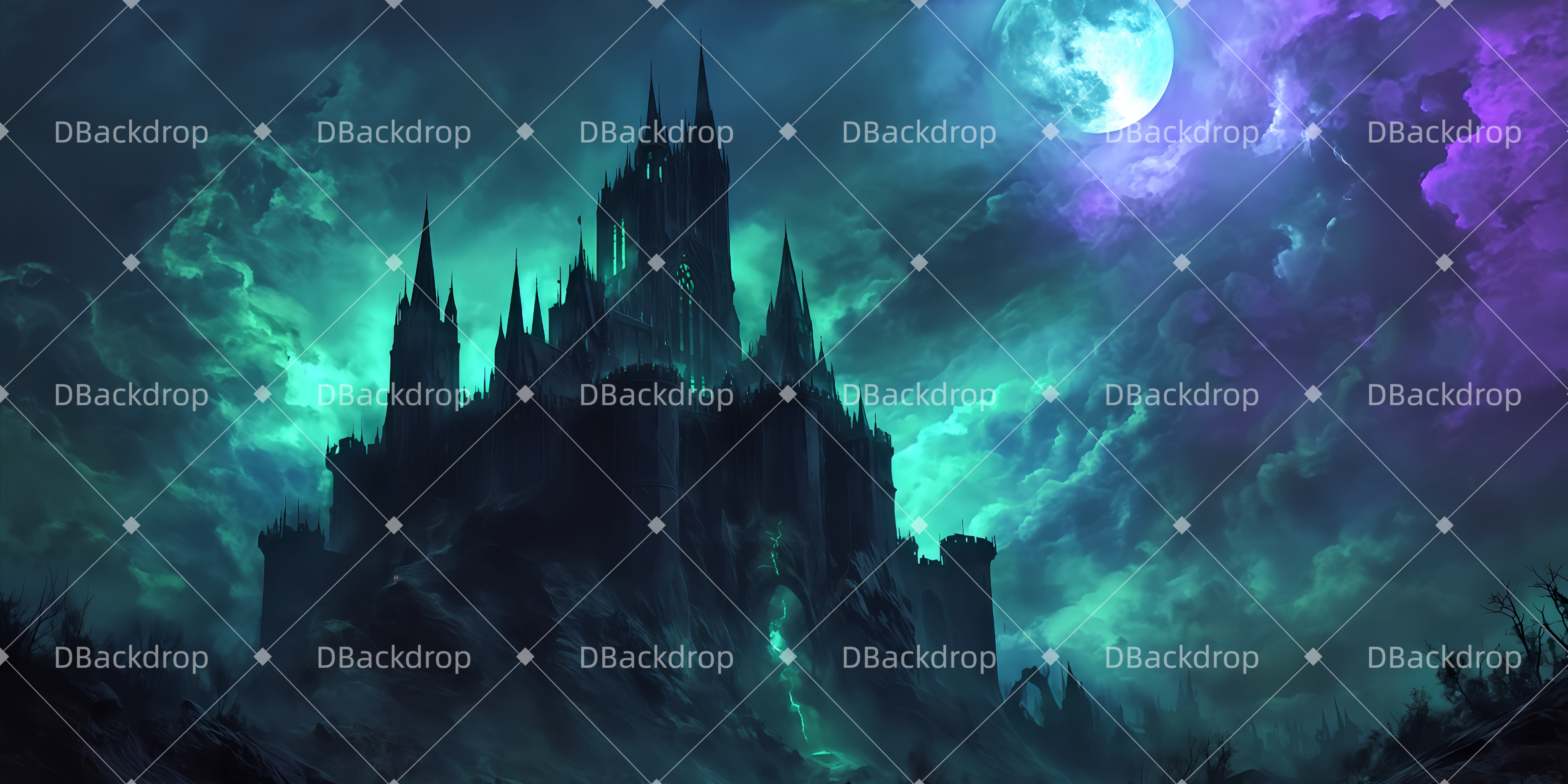 Theatervorhang Basteln Das Schloss der bösen Hexe Theaterbühnenbau TWW511-T133