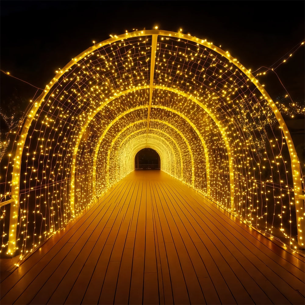 Neujahrs-Hintergrund Bokeh Lichttunnel Funkeln Goldglitzer-Hintergrund TWW512-30