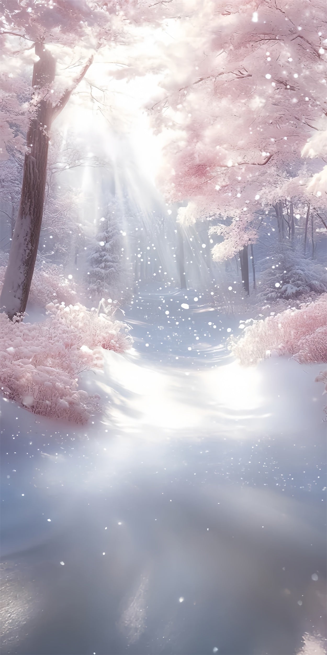 Winter Waldkulisse Blush Snow Traumpfad Sweep Backdrop TWW57-97