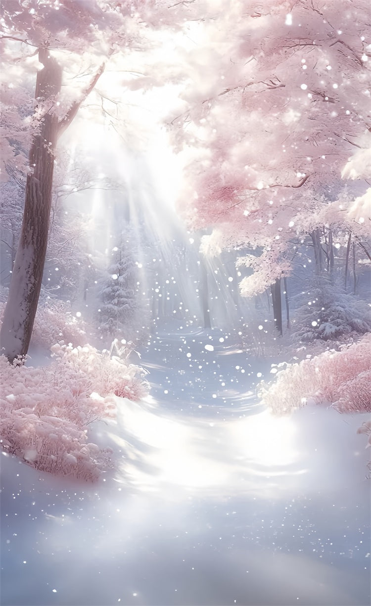 Winter Waldkulisse Blush Snow Traumpfad Sweep Backdrop TWW57-97