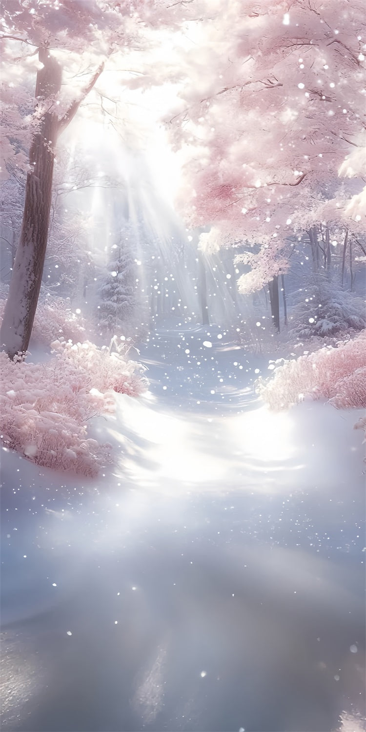Winter Waldkulisse Blush Snow Traumpfad Sweep Backdrop TWW57-97