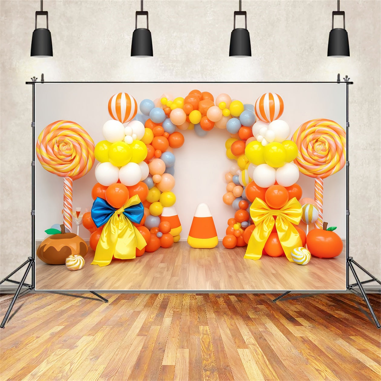 Smash Cake-Fotohintergrund Bonbonfarbene Ballontor Cake Smash-Fotografie-Fotohintergrund TWW59-212