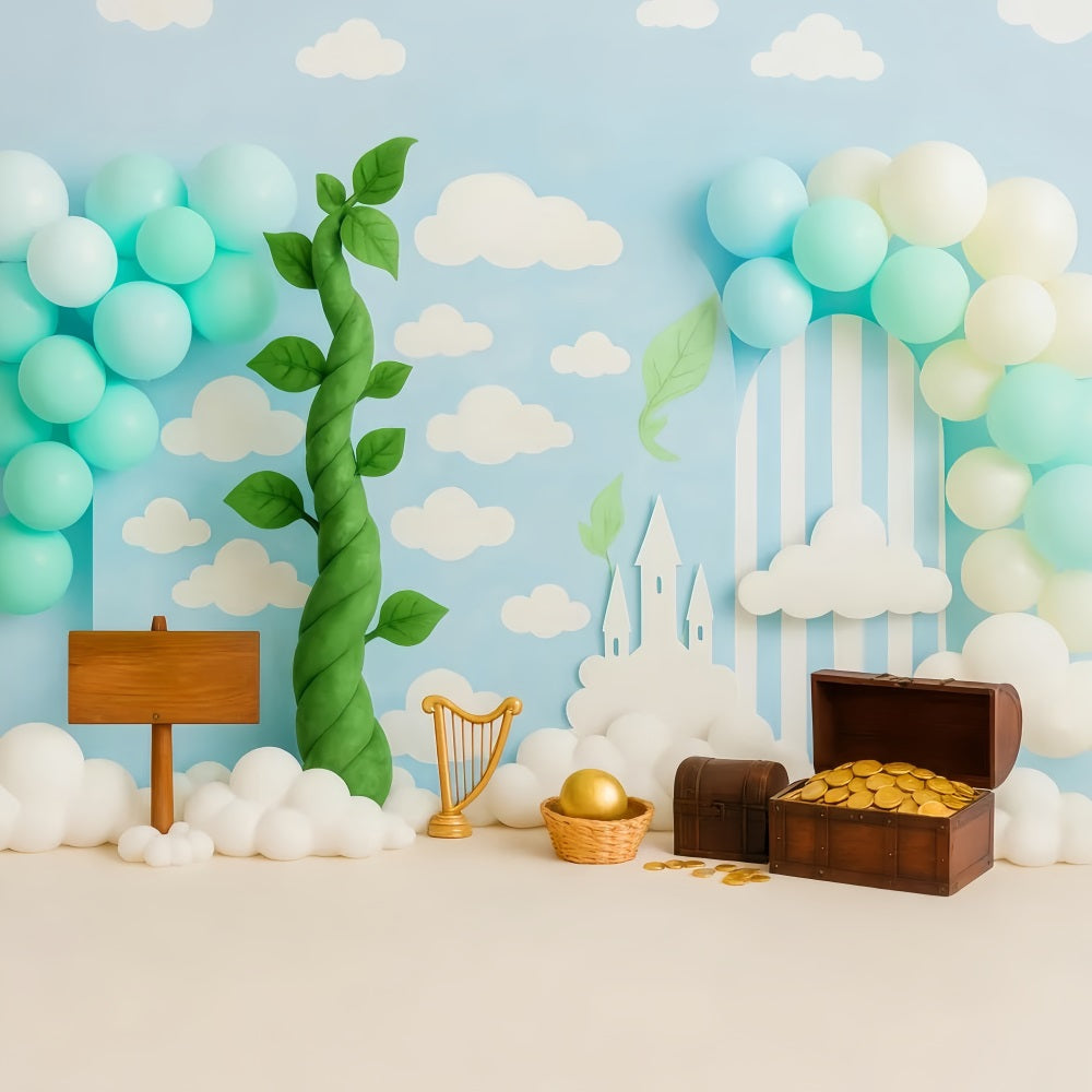 Kuchen-Smash-Studiohintergründe Magische Bohnenstange Schatzland Kuchen-Fotografie-Studiohintergründe TWW59-237