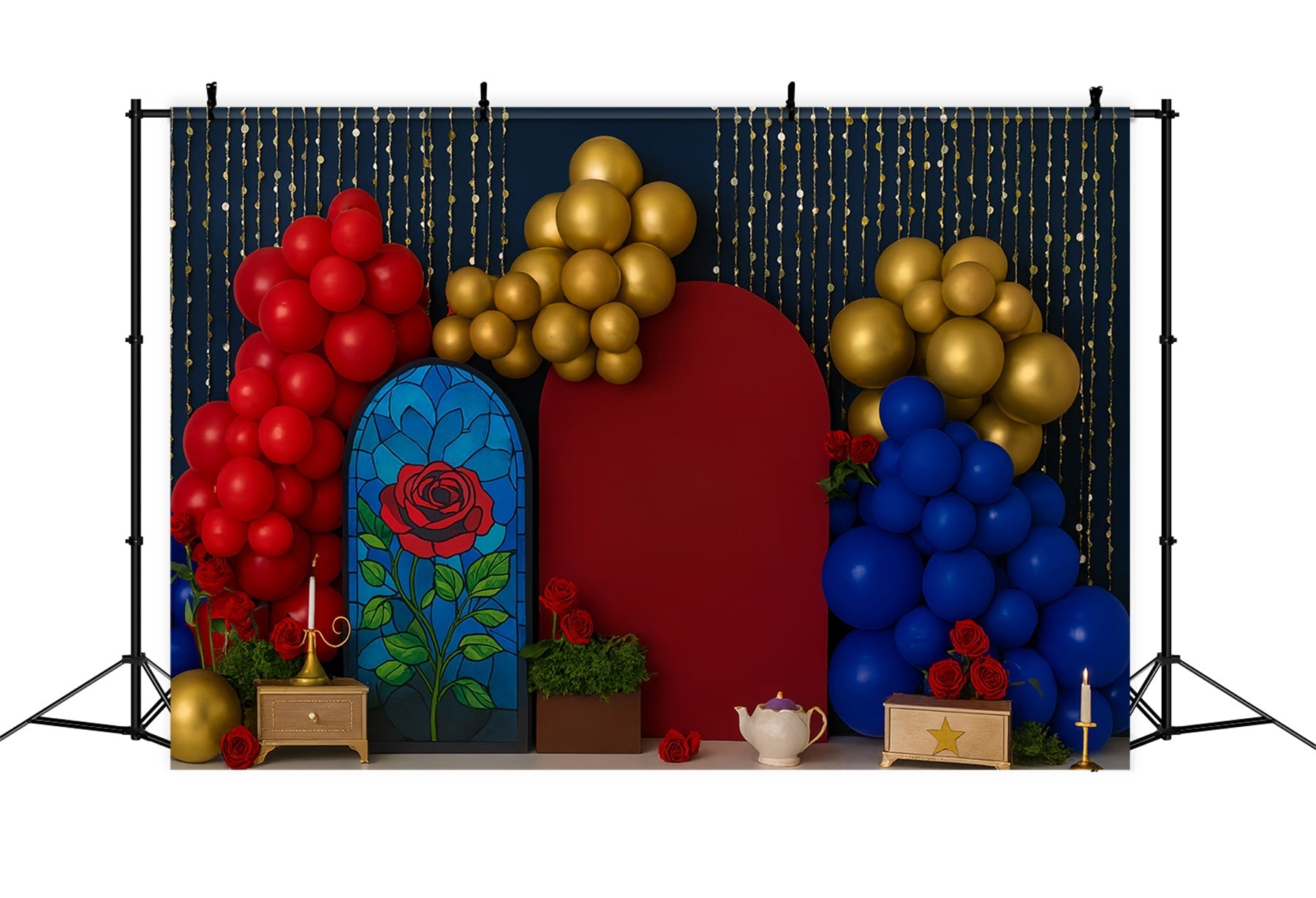 Cake Smash-Studiohintergründe Verzauberte Rose Märchen Magie Happy Birthday-Fotohintergrund TWW59-240