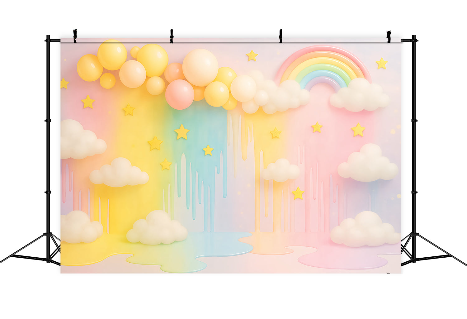 Smash Cake-Fotohintergrund Pastellfarbene Regenbogenwolke Traum Geburtstag-Fotohintergrund TWW59-247