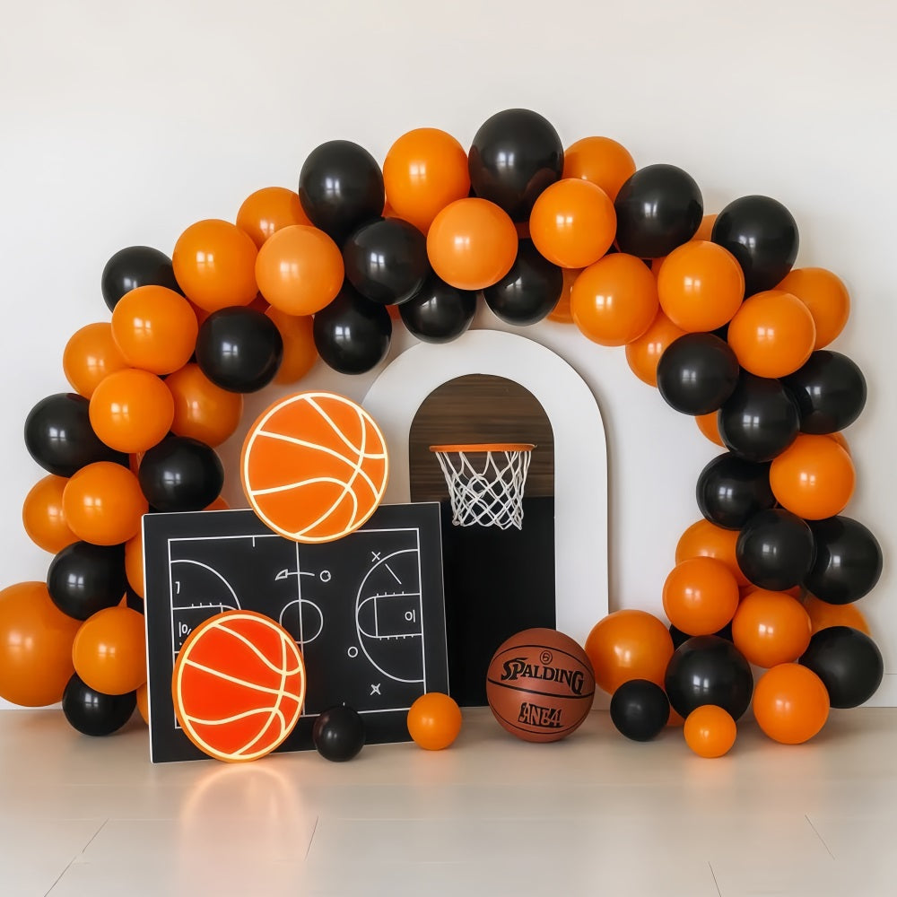 Cake Smash Studiohintergründe Basketballkorb Neon Party Geburtstag Foto Fotohintergrund TWW59-260
