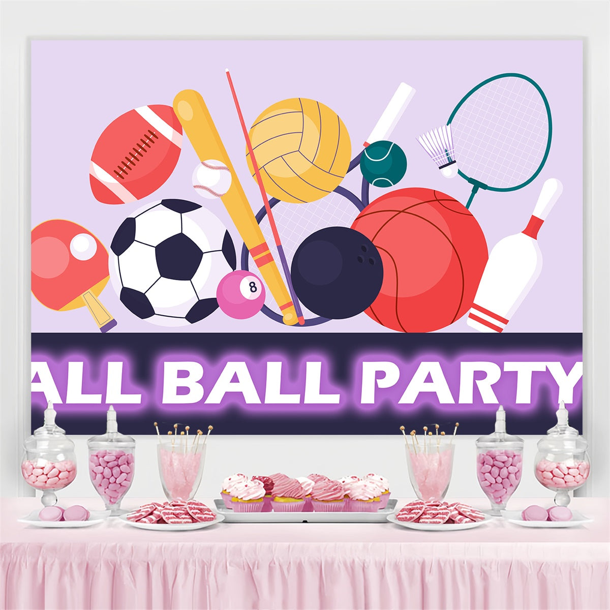 Sport-Fotohintergrund Cartoon All Sports Event-Hintergrund TWW6-4