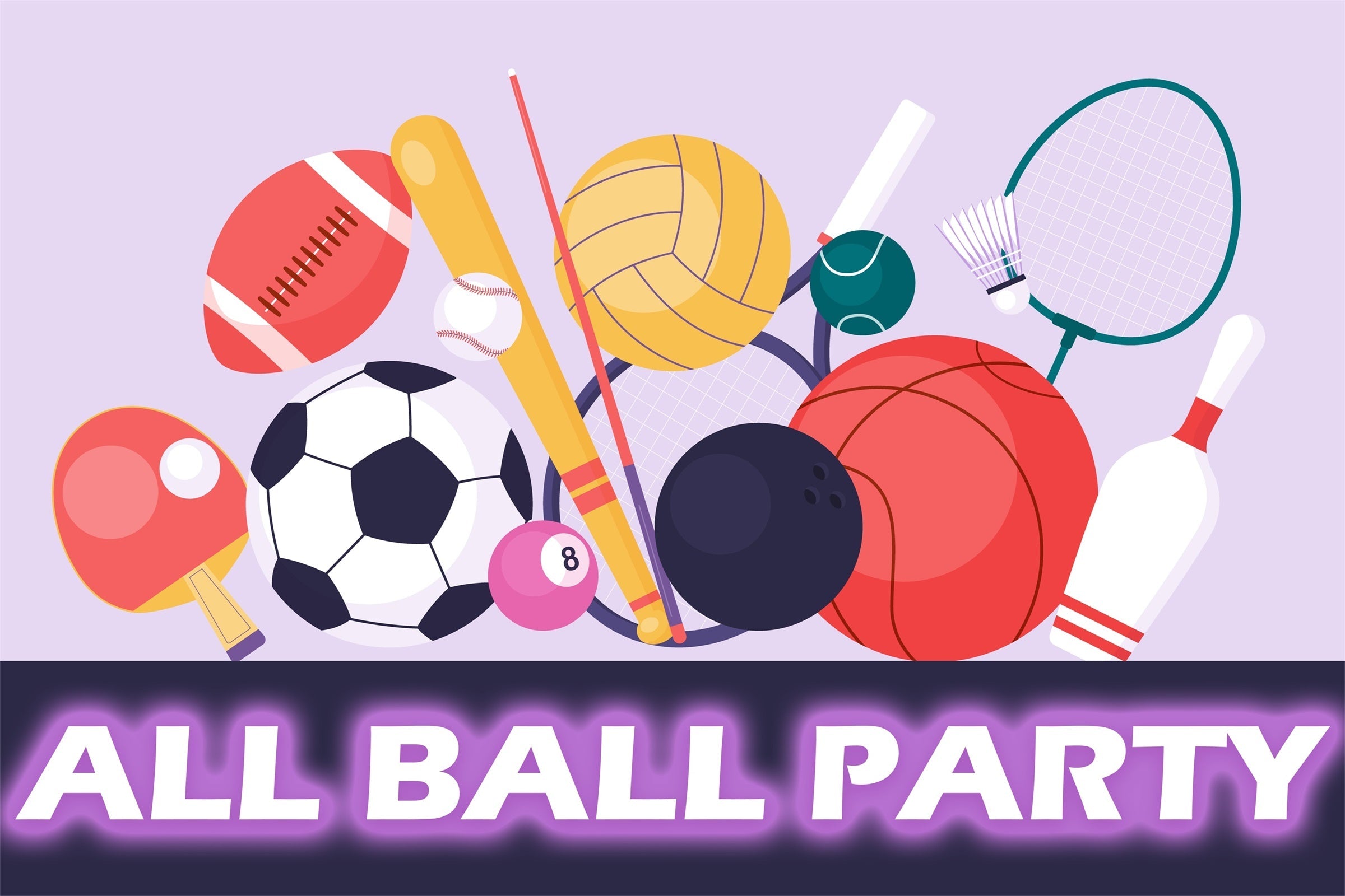 Sport-Fotohintergrund Cartoon All Sports Event-Hintergrund TWW6-4