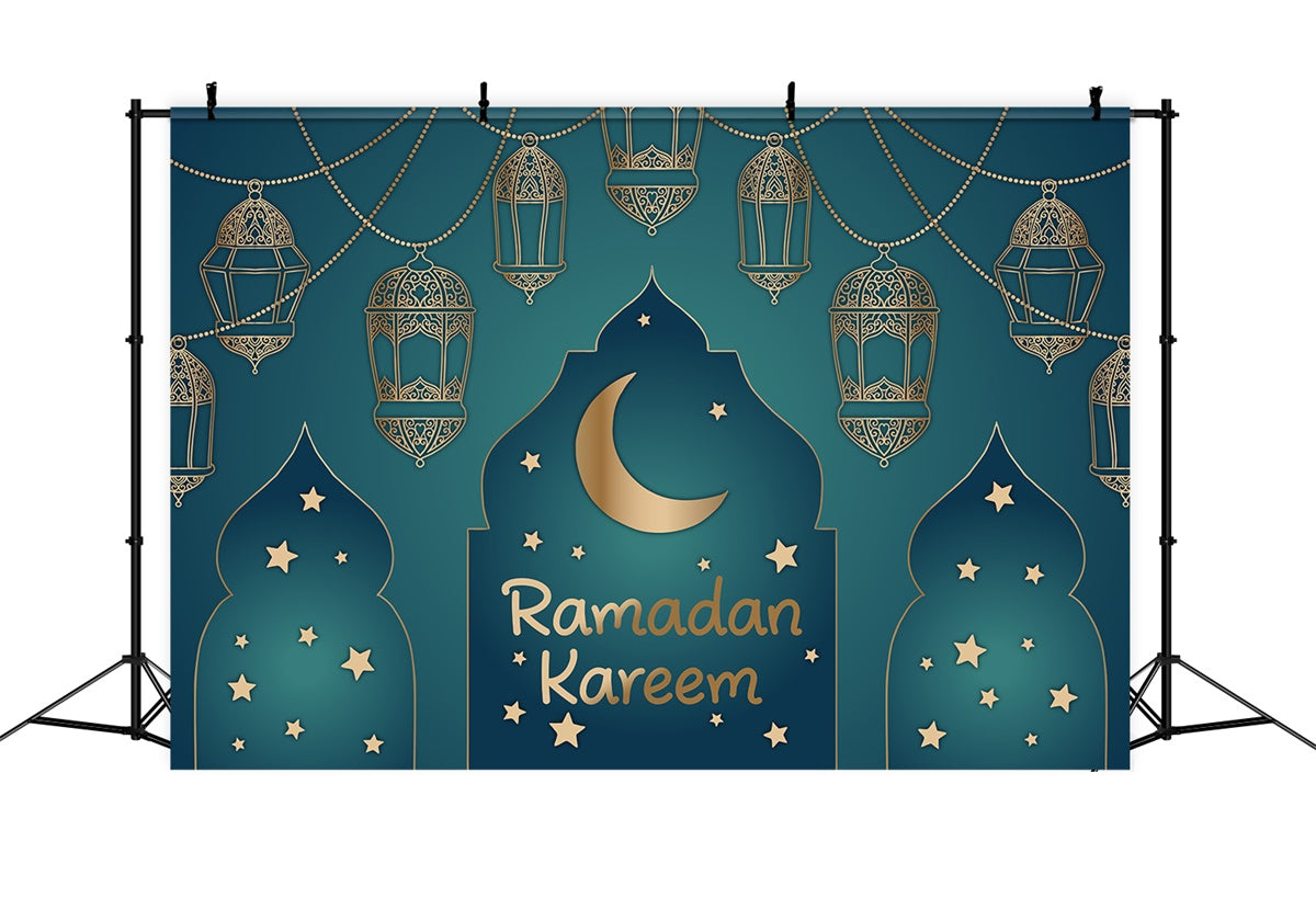 Ramadan Backdrops Mondsichel Sterne Ramadan Backdrop XY2-102
