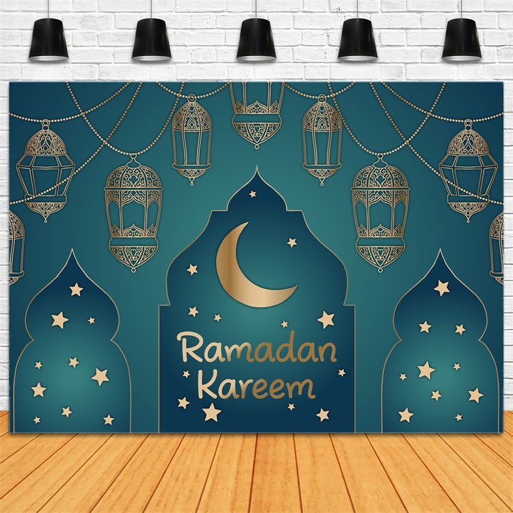 Ramadan Backdrops Mondsichel Sterne Ramadan Backdrop XY2-102
