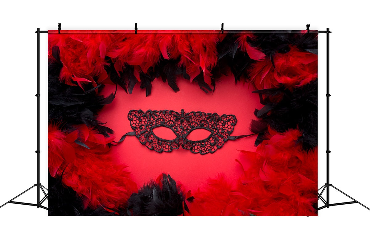 Maskerade Backdrop Ideen Elegante Spitze Schwarze Maske Party Backdrop XY2-136