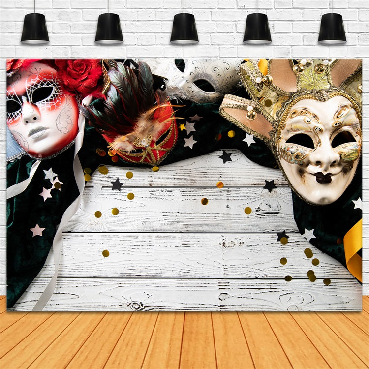 Maskerade Backdrop Ideen Elegante Venezianische Maske Party Backdrop XY2-139