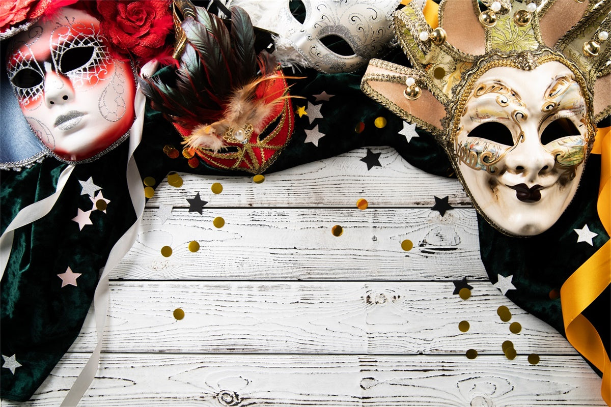 Maskerade Backdrop Ideen Elegante Venezianische Maske Party Backdrop XY2-139