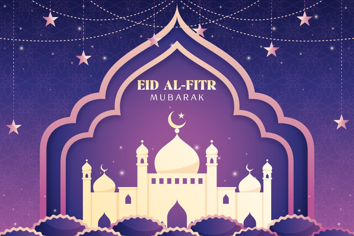 Eid Mubarak Backdrop Eleganter Eid Al-Fitr Festival Backdrop XY2-73