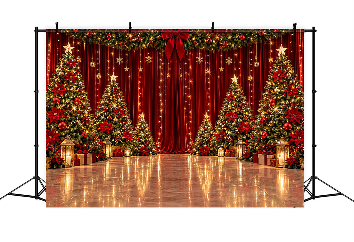 Weihnachtlicher Hintergrund Prächtige Rote Samtbühne ZTT610-49
