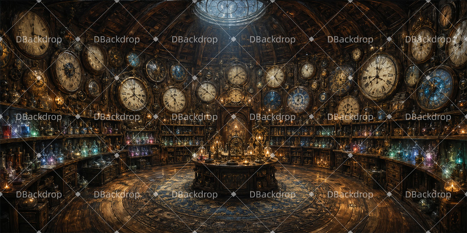 Große Bühnenkulisse Uhrwerk Labyrinth Theater Hintergrund ZTT64-T2