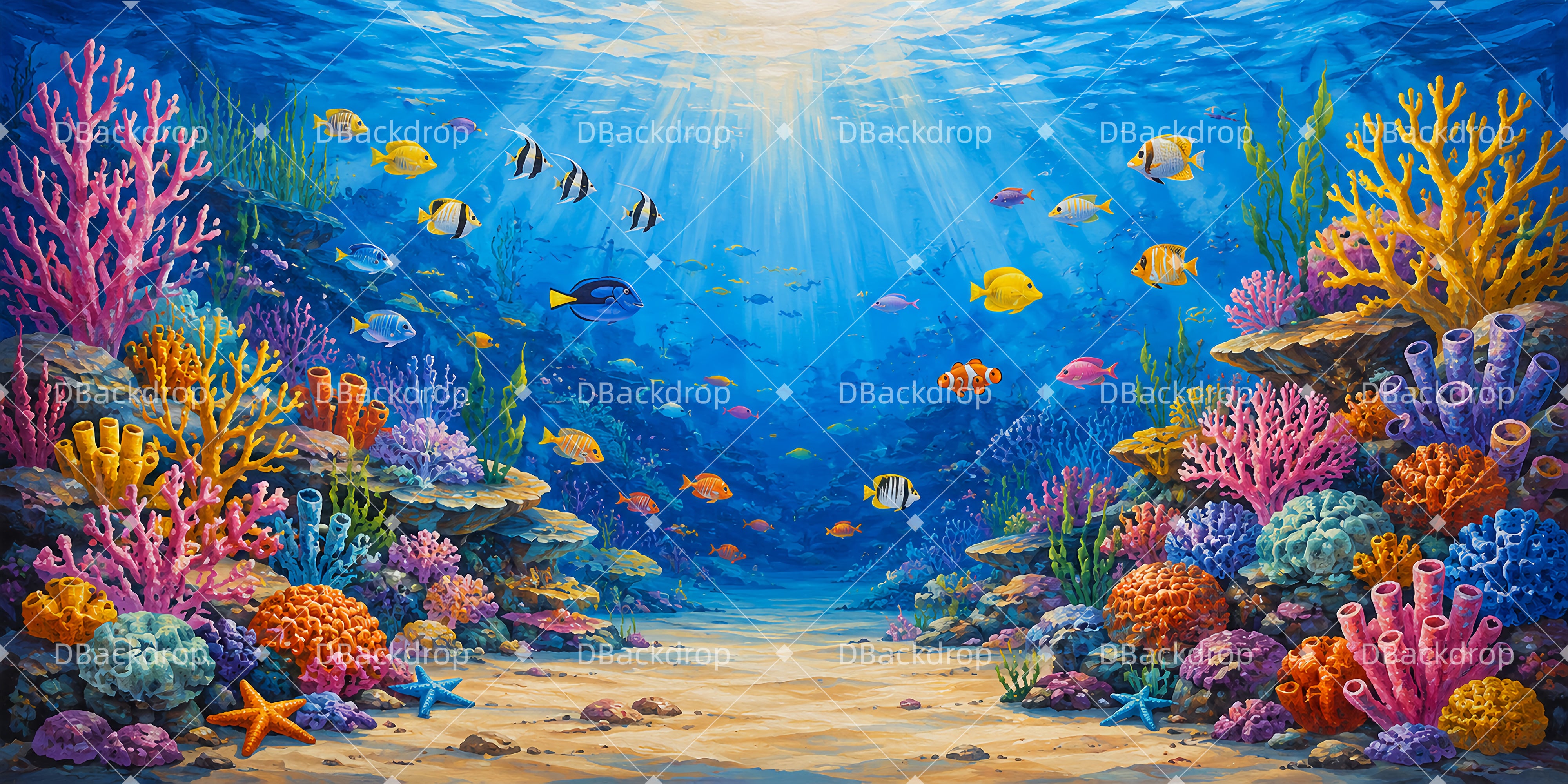 Unterwasserriff Fantasy Bühnenhintergrund VBS Hintergrund ZTT65-T17