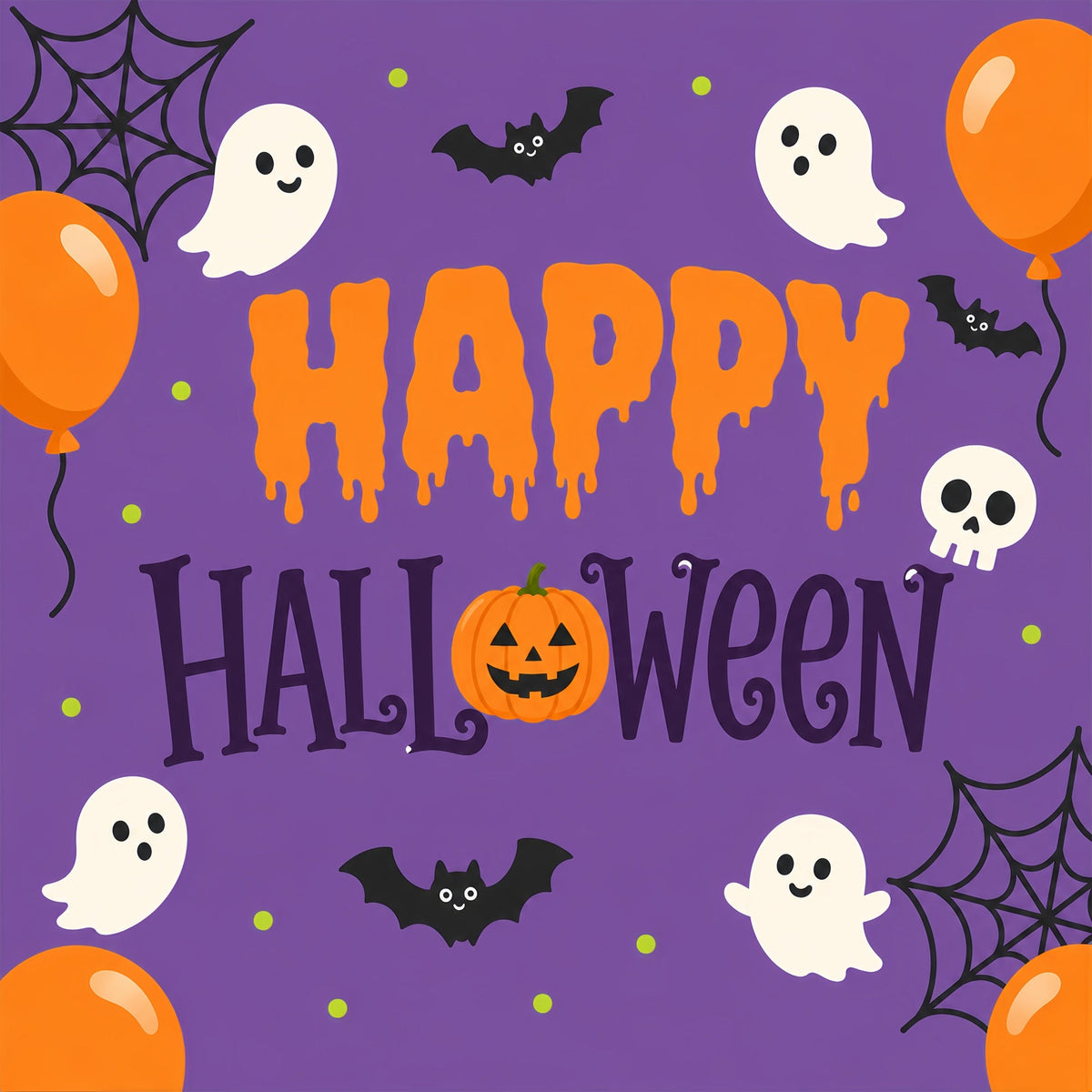 Einfacher Halloween-Hintergrund Niedlicher Geisterballon Extra Großer Halloween-Hintergrund ZTT67-18