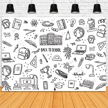 Back to School Supplies Fotografie Hintergrund BRP7-10
